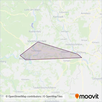 Omnibusverkehr Franken GmbH coverage area map
