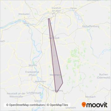 Verkehrsunternehmen coverage area map