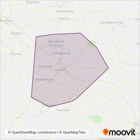 Friedrich Müller Omnibusunternehmen (FMO) coverage area map