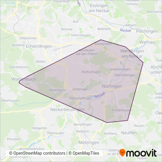 Bürgerbus coverage area map