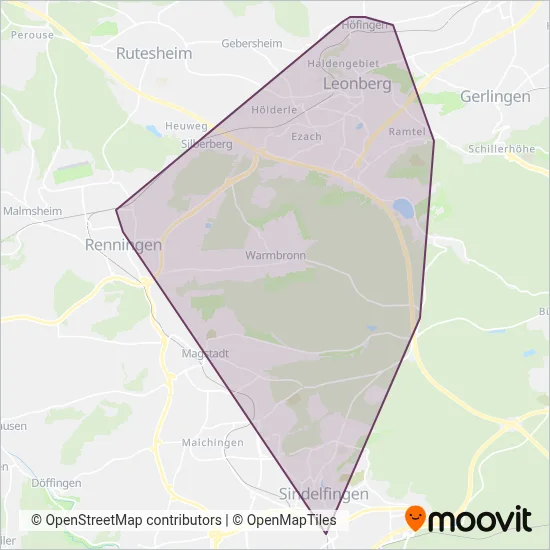 Stadtwerke Leonberg coverage area map