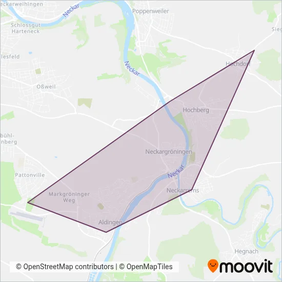 Knisel coverage area map