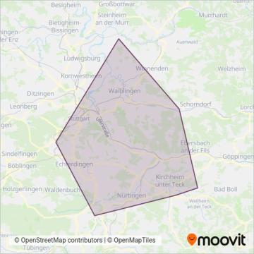 Schlienz-Tours coverage area map