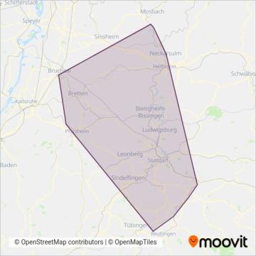 SWEG Bahn Stuttgart GmbH coverage area map