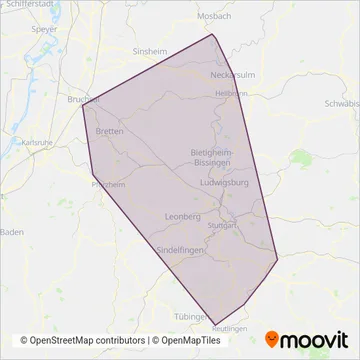 SWEG Bahn Stuttgart GmbH coverage area map