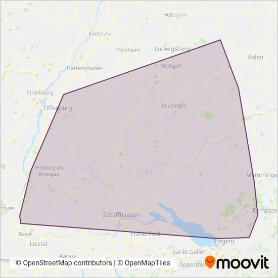 BW coverage area map