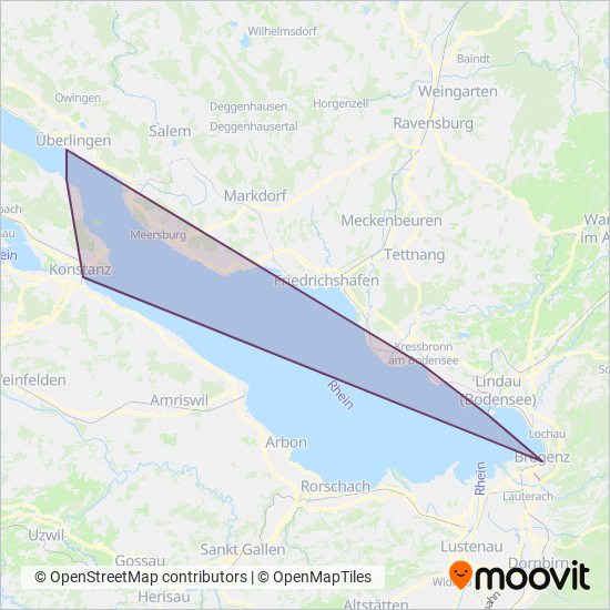Bodensee-Schiffsbetriebe GmbH coverage area map