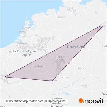 Схема покрытия компании SNCF