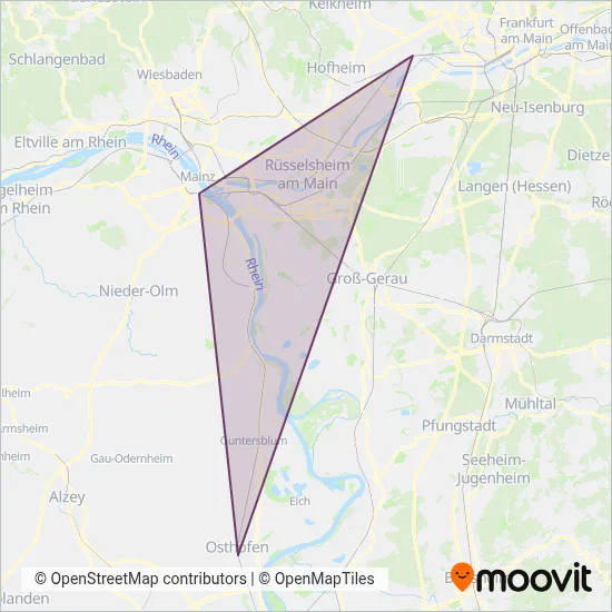 DB Regio AG Mitte SÜWEX coverage area map