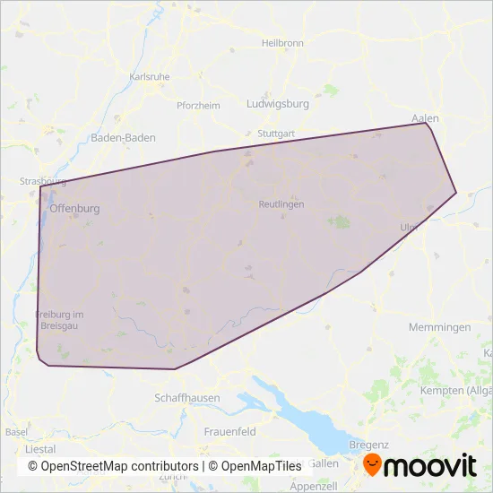 Südwestdeutsche Verkehrs-AG Verbundsgebiet