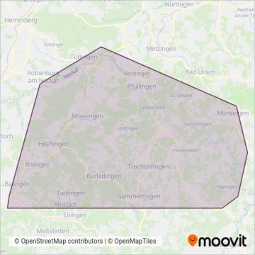 Neckar-Donau coverage area map