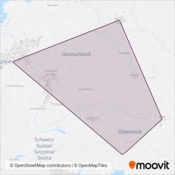 ÖBB coverage area map