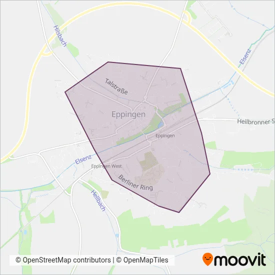 BürgerBus-Verein Eppingen e.V. coverage area map