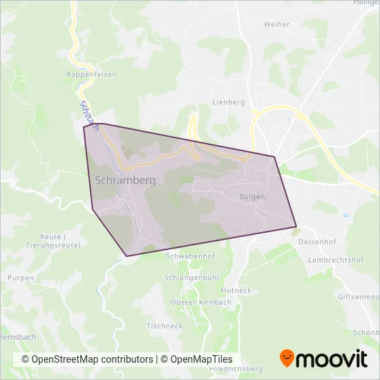 Bürgerbus Schramberg e.V. coverage area map