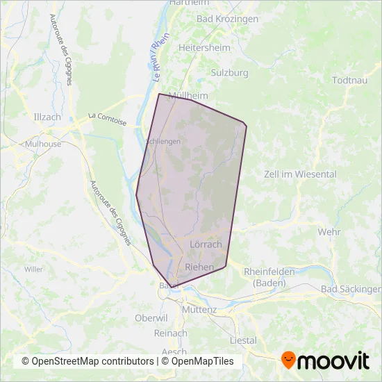 Süd Weil am Rhein Lörrach coverage area map