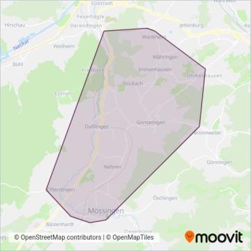 SWEG Bus Tübingen GmbH coverage area map