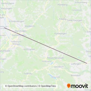 Südbadenbus coverage area map