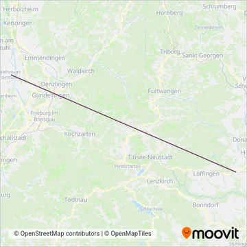 Südbadenbus coverage area map