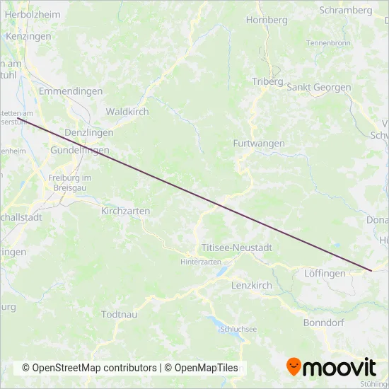 Südbadenbus coverage area map