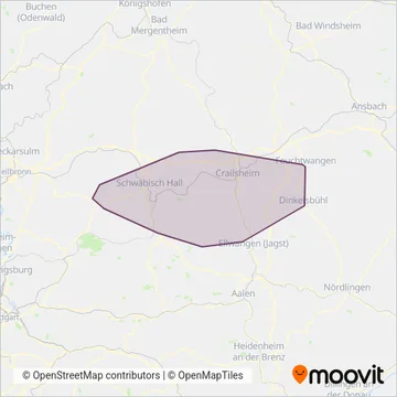 Схема покрытия компании Friedrich Müller Omnibusunternehmen GmbH