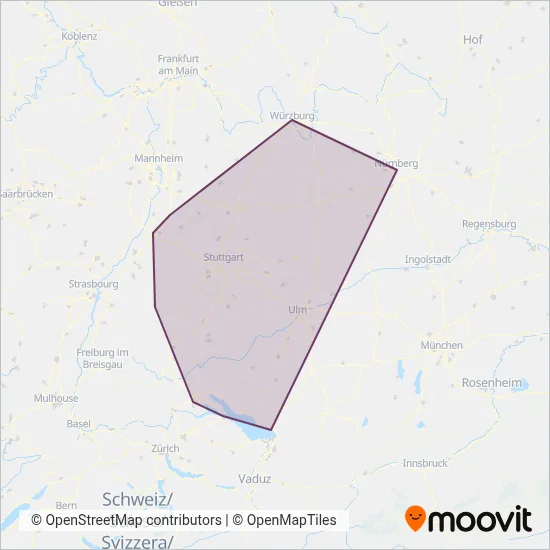SSB (Rail) coverage area map