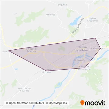 Urbanos de Talavera S.A coverage area map