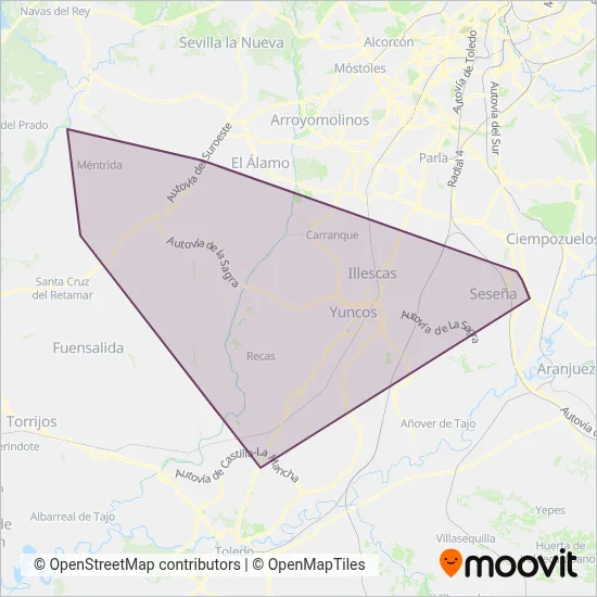 Cobertura del mapa de Aguado y Esteban