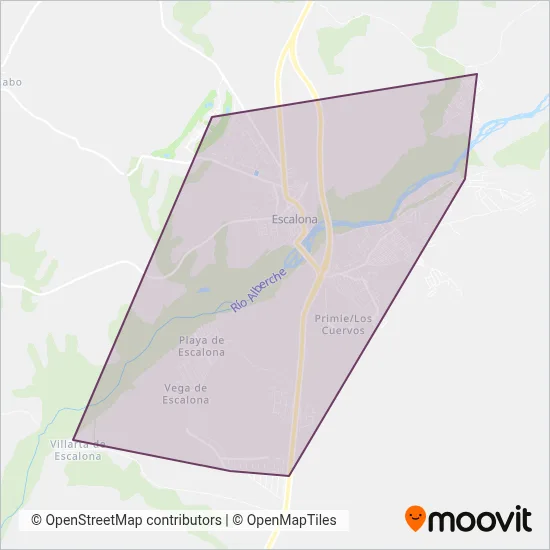 Autobuses de Escalona coverage area map