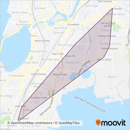 Mumbai Monorail coverage area map