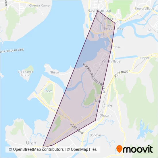 U.R.(Uran-Ulwe Railways) coverage area map