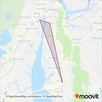 T.R.(Trans Harbour Railways) coverage area map