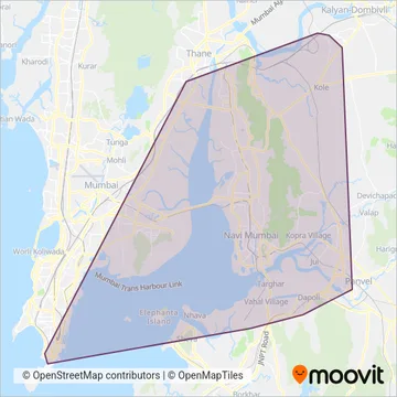 NMMT AC Buses coverage area map