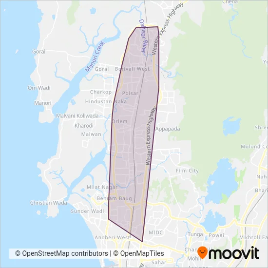 MMMOCL (Maha Mumbai Metro Operation Corporation Ltd.) coverage area map