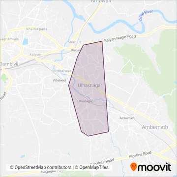 UMT (Ulhasnagar Municipal Transport Undertaking) coverage area map
