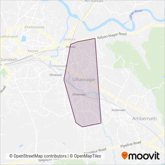 UMT (Ulhasnagar Municipal Transport Undertaking) coverage area map
