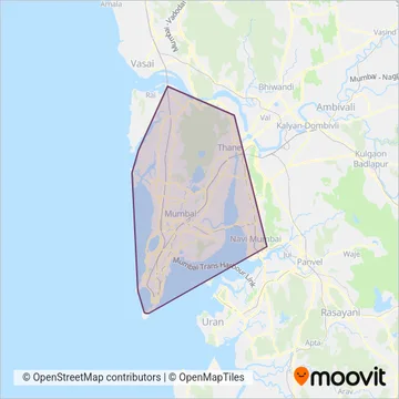 BEST bus coverage area map