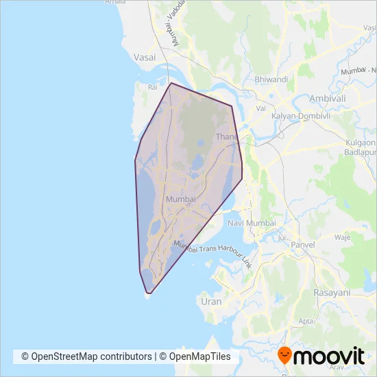 BEST bus coverage area map