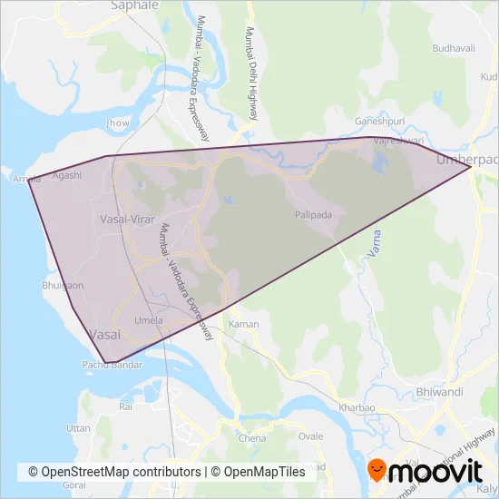 VVMT bus coverage area map