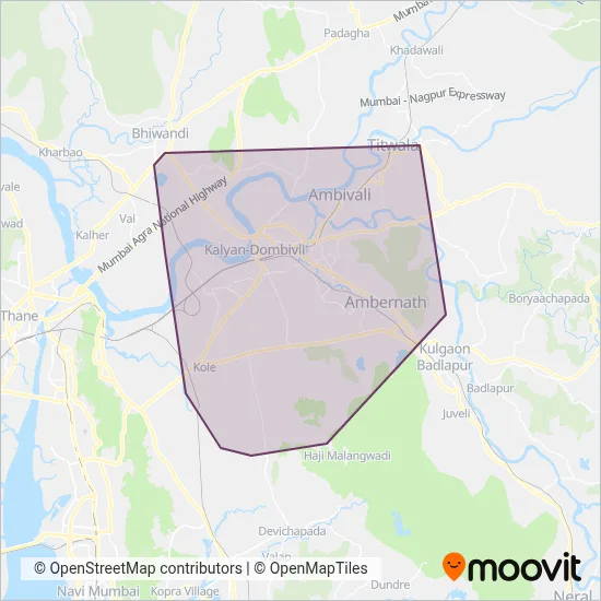 KDMT bus coverage area map