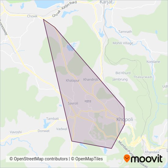 KMT (Khopoli Municipal Transport) coverage area map