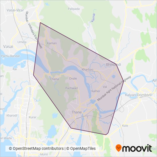 TMT (Thane Municipal Transport) coverage area map