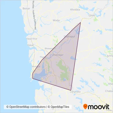 C.R. (Central Railways) coverage area map