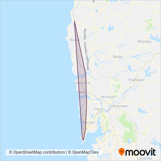 W.R. (Western Railways) coverage area map