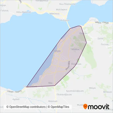 Αστικό ΚΤΕΛ Πατρών ΑΕ coverage area map
