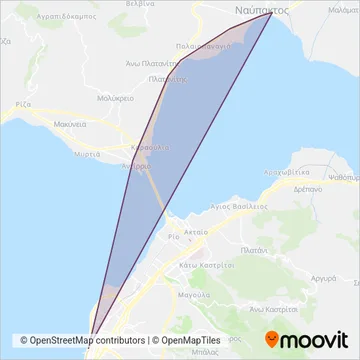 ΚΤΕΛ Νομού Αιτωλοακαρνανίας coverage area map