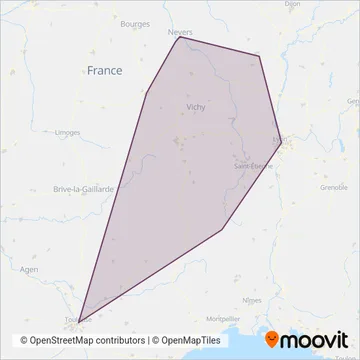 SNCF VOYAGEURS (Rail) coverage area map