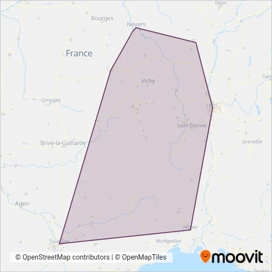 SNCF VOYAGEURS (Rail) coverage area map