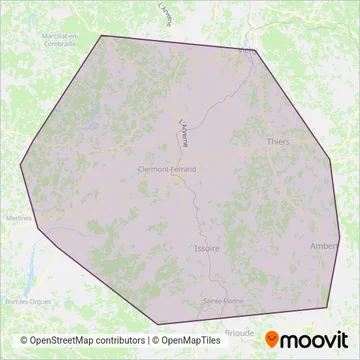Cars Région Puy de Dôme coverage area map