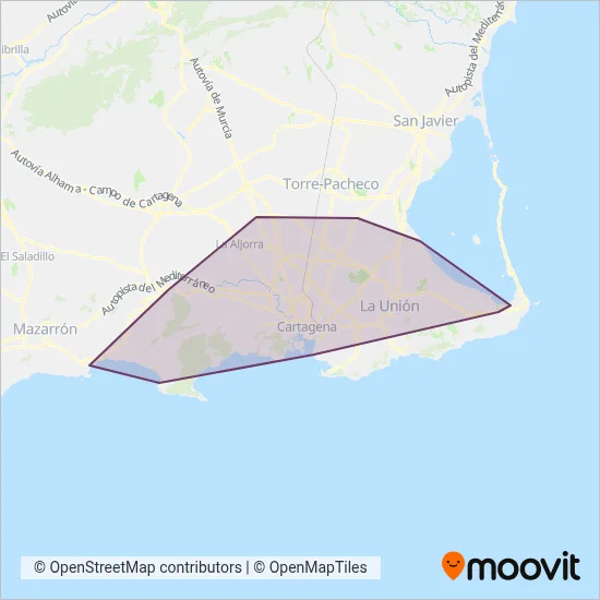 Cobertura del mapa de ALSA (TUCARSA)