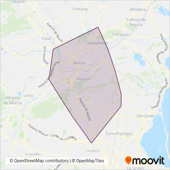 TMP - Monbus coverage area map